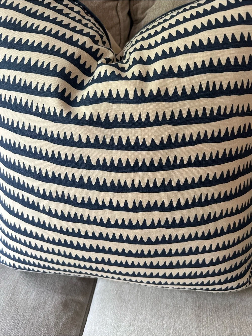 Ryan Studio Schumacher 20x20 Corfu blue tan pillows (2)